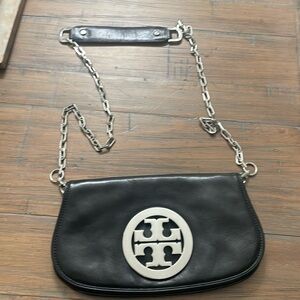 Black/Silver Tory Burch clutch/crossbody.